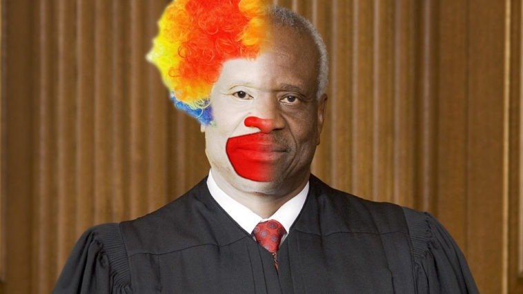 Justice Clarence Thomas As A Clown