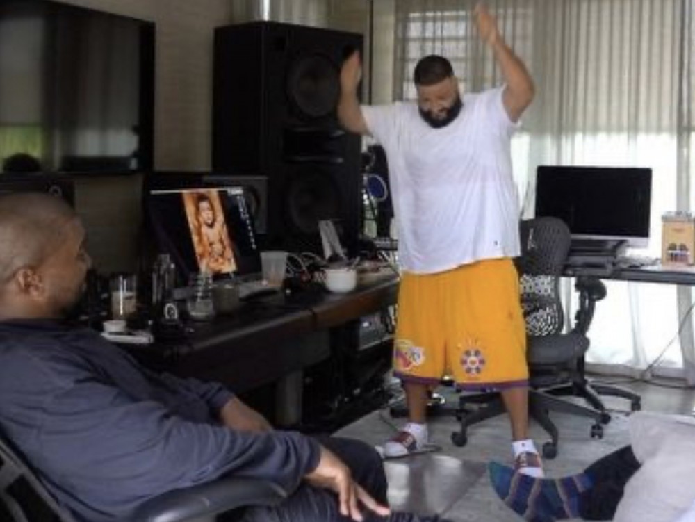 Kanye West Surprises DJ Khaled Showing Up At His House