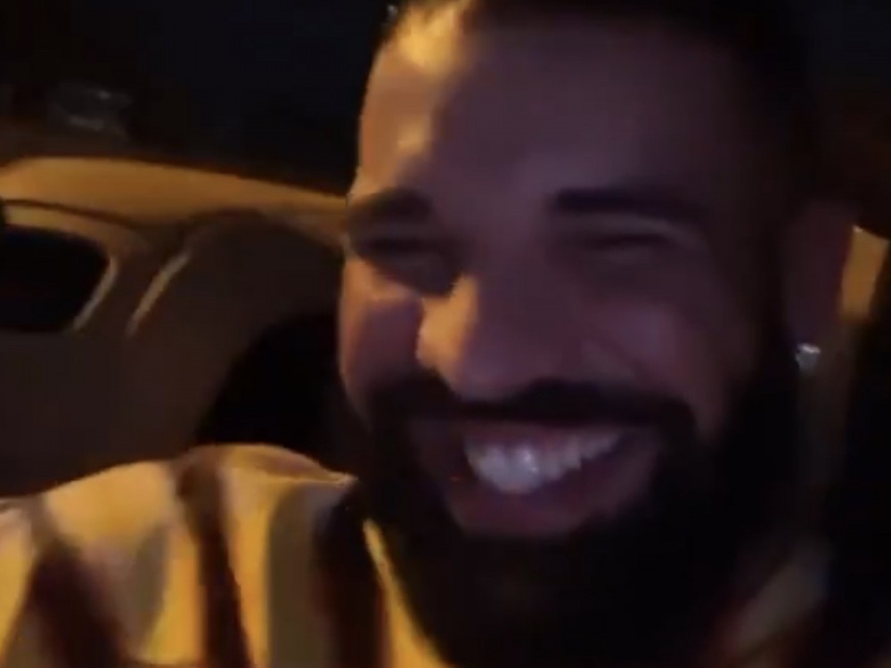 Drake All Smiles After Kanye West Allegedly Posts His Real-Life Addy