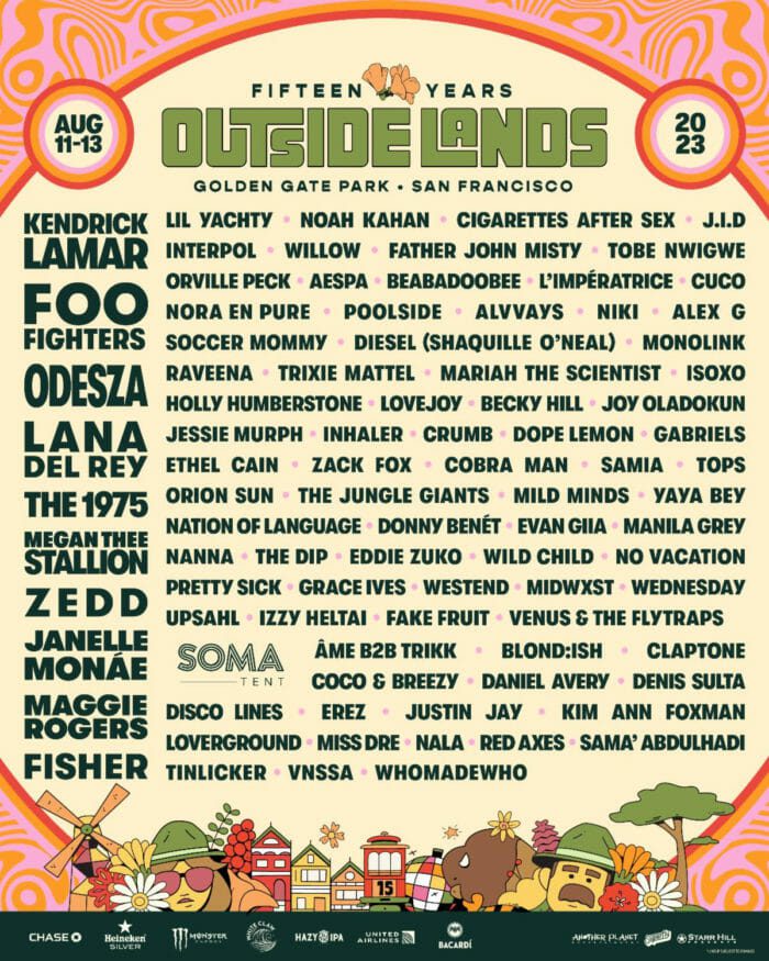 Outside Lands Music Festival Delivers 2023 Artist Lineup: Foo Fighters, Kendrick Lamar, ODESZA and More