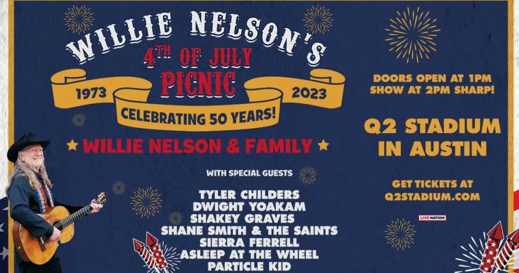 Willie Nelson Announces 50th Anniversary 4th of July Picnic