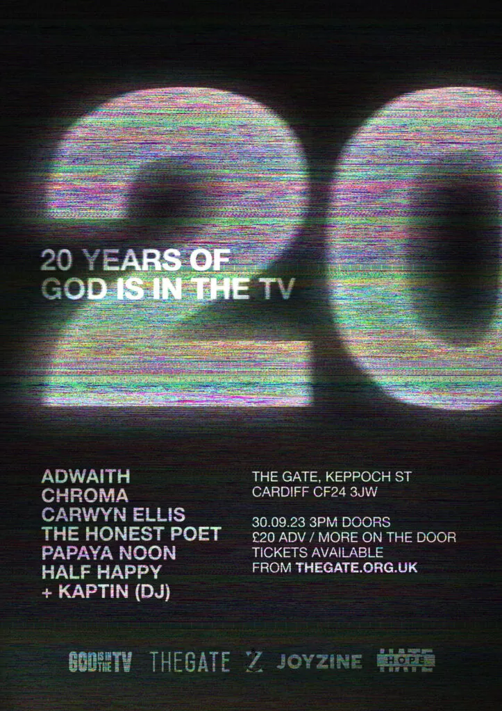 NEWS: Chroma, Carwyn Ellis, Papaya Noon and Kaptin (DJ) complete GIITTV’s 20th Anniversary event at the Gate, Cardiff in September
