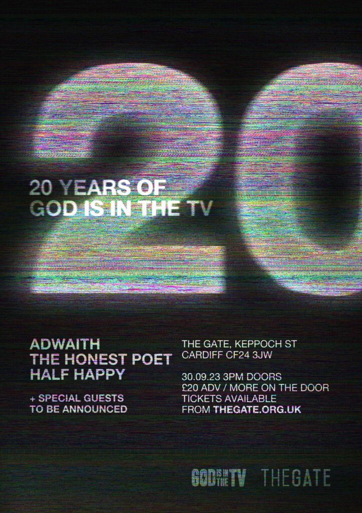 NEWS: Announcing GIITTV 20th anniversary event at the Gate in Cardiff featuring Adwaith, The Honest Poet, Half Happy and more TBA