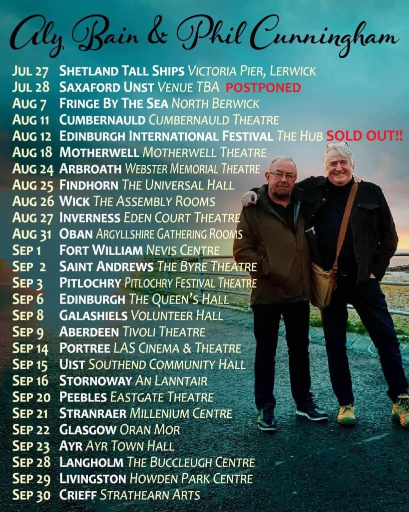 LIVE: Aly Bain & Phil Cunningham – The Hub, Edinburgh, 12/08/2023
