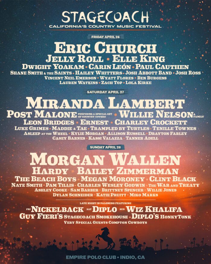Stagecoach Festival Unveils 2024 Lineup: Eric Church, Miranda Lambert and Morgan Wallen to Headline
