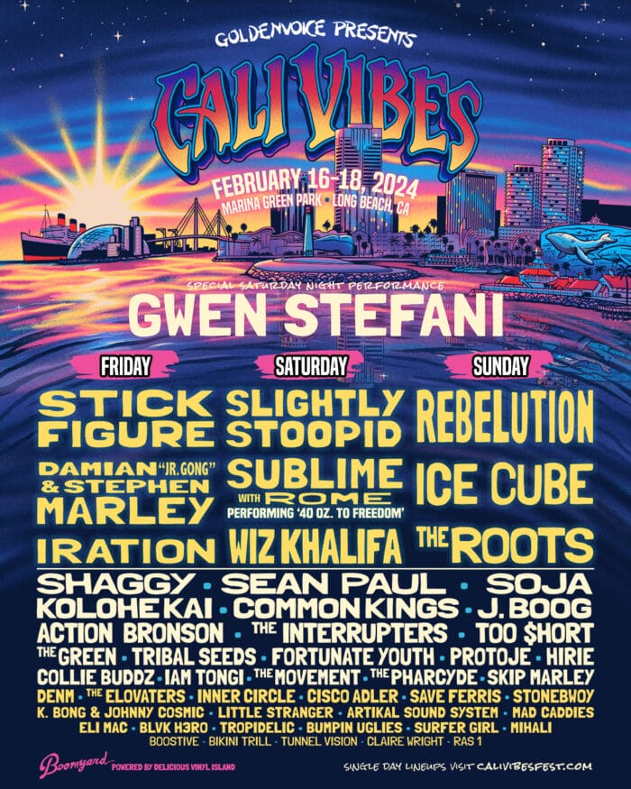 Cali Vibes Music Festival 2024 Unveils Lineup: Gwen Stefani, Rebelution, Slightly Stoopid, The Roots and More