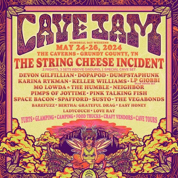 The Caverns Unveil Inaugural CaveJam Festival: The String Cheese Incident, Dopapod and More