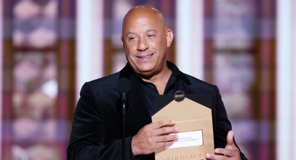 Vin Diesel Calls out The Rock During Golden Globes Appearance