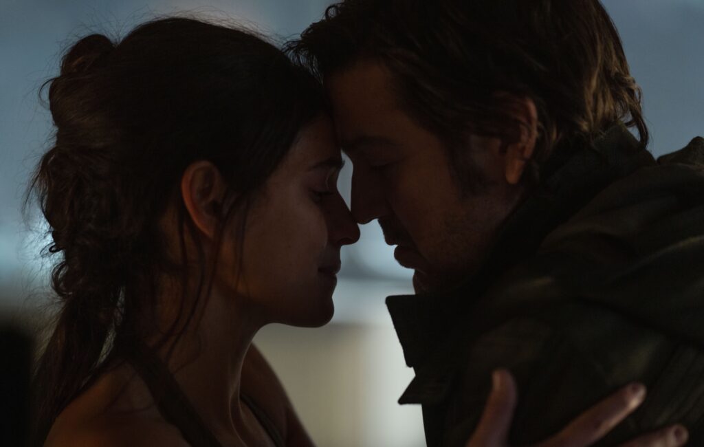 Adria Arjona as Bix Caleen and Diego Luna as Cassian Andor in 'Andor' season two. CREDIT: Lucasfilm/Disney