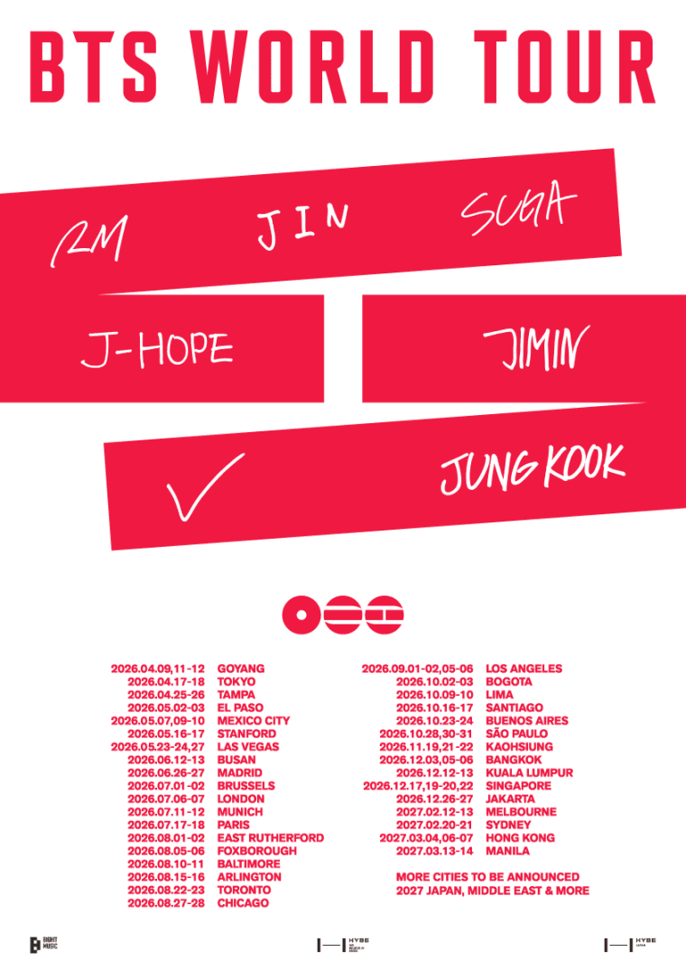 BTS announces 79-date world tour