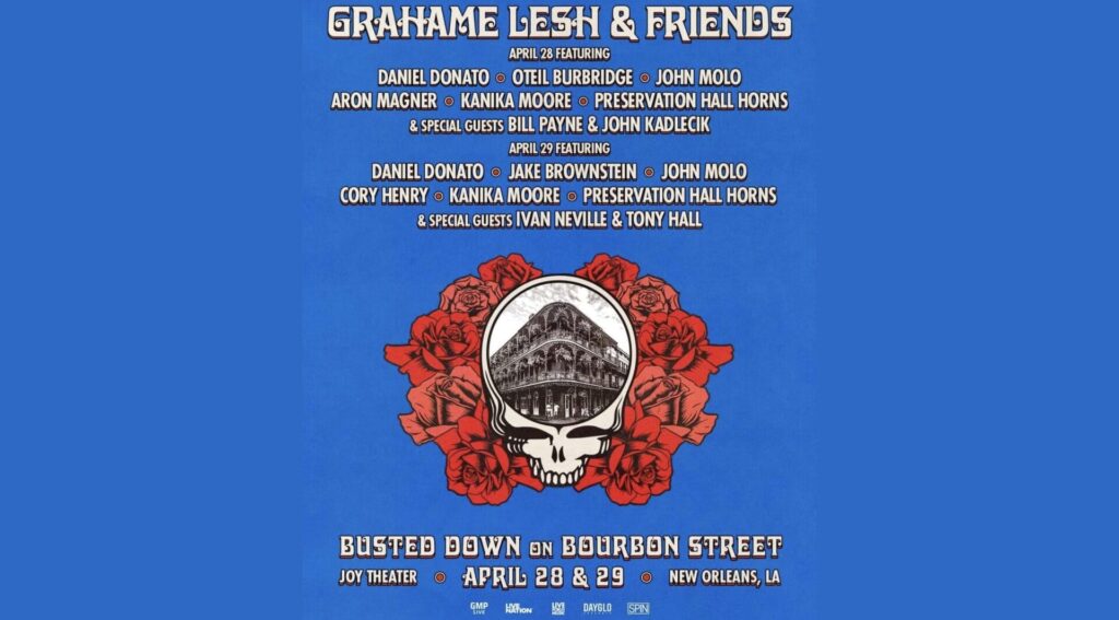 Grahame Lesh & Friends Add Tony Hall and John Kadlecik to Busted Down on Bourbon Street Lineups