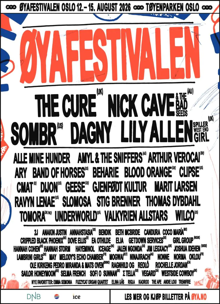 NEWS: Oslo's Øya Festival announces final artists for 2026 line-up 28 e11b55a5 bd60 3e0b 7a5c 50611ea55809